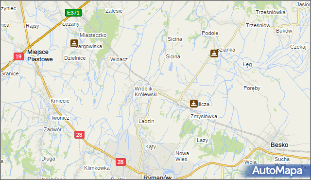 mapa Wróblik Szlachecki, Wróblik Szlachecki na mapie Targeo