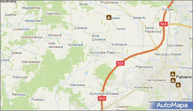 mapa Wymysłów Francuski, Wymysłów Francuski na mapie Targeo