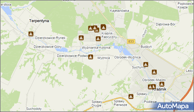 mapa Wyżnica, Wyżnica na mapie Targeo