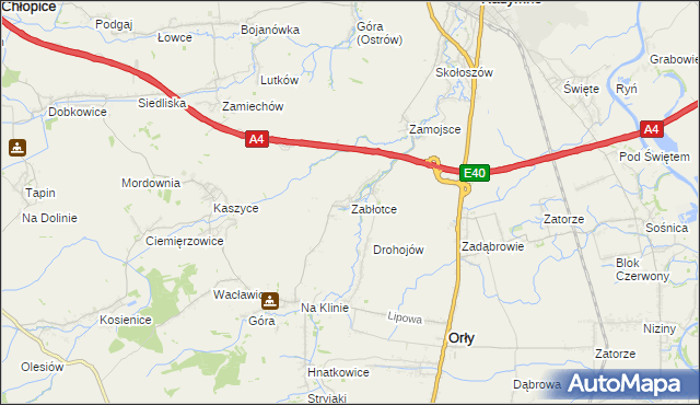 mapa Zabłotce gmina Radymno, Zabłotce gmina Radymno na mapie Targeo