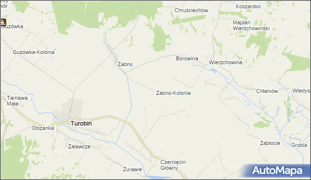 mapa Żabno-Kolonia, Żabno-Kolonia na mapie Targeo