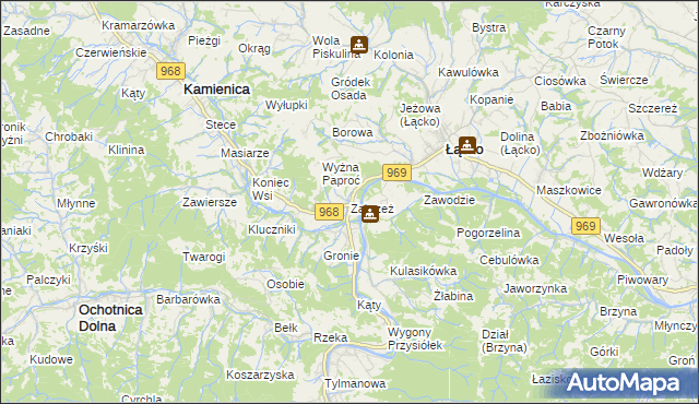 mapa Zabrzeż, Zabrzeż na mapie Targeo