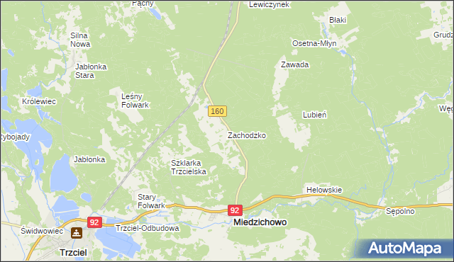 mapa Zachodzko, Zachodzko na mapie Targeo