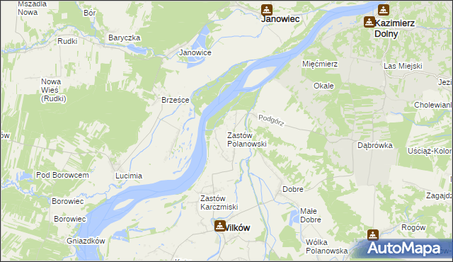 mapa Zastów Polanowski, Zastów Polanowski na mapie Targeo