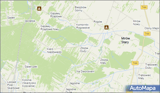 mapa Zbijów Duży, Zbijów Duży na mapie Targeo