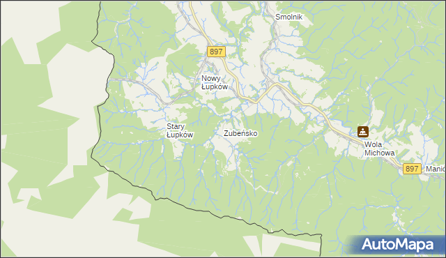 mapa Zubeńsko, Zubeńsko na mapie Targeo