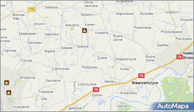 mapa Żydów gmina Igołomia-Wawrzeńczyce, Żydów gmina Igołomia-Wawrzeńczyce na mapie Targeo