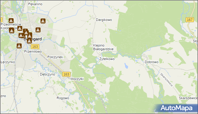 mapa Żytelkowo, Żytelkowo na mapie Targeo