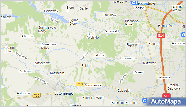 mapa Babiczki, Babiczki na mapie Targeo