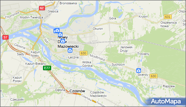 mapa Boża Wola gmina Jabłonna, Boża Wola gmina Jabłonna na mapie Targeo