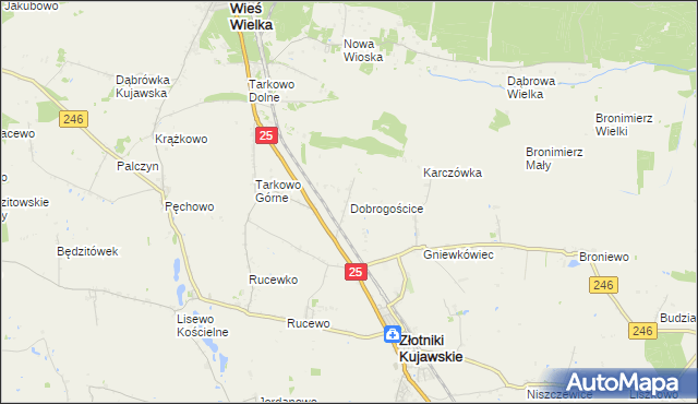 mapa Dobrogościce, Dobrogościce na mapie Targeo