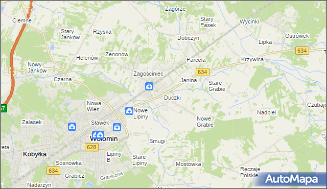 mapa Duczki, Duczki na mapie Targeo