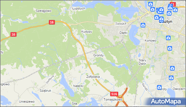 mapa Gronity, Gronity na mapie Targeo