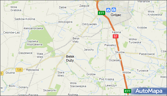 mapa Jarochy, Jarochy na mapie Targeo