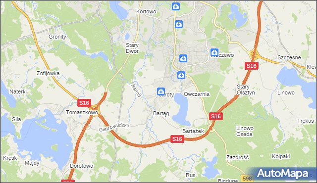 mapa Jaroty, Jaroty na mapie Targeo