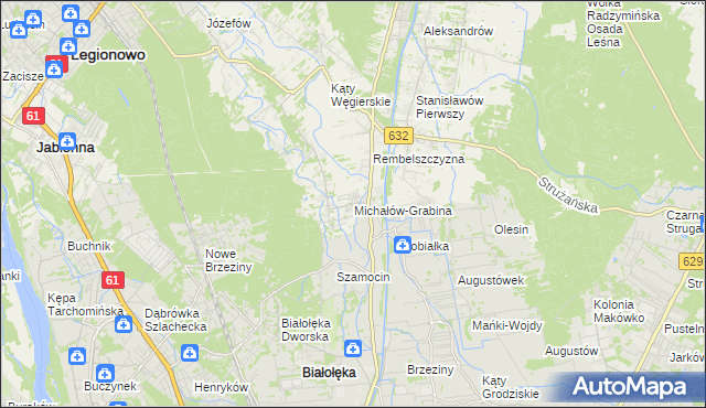 mapa Michałów-Grabina, Michałów-Grabina na mapie Targeo