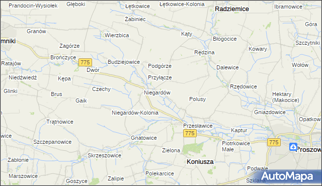 mapa Muniaczkowice, Muniaczkowice na mapie Targeo