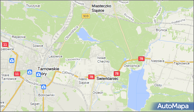 mapa Nowe Chechło, Nowe Chechło na mapie Targeo