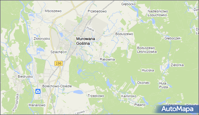 mapa Rakownia, Rakownia na mapie Targeo