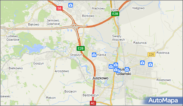 mapa Rotmanka, Rotmanka na mapie Targeo