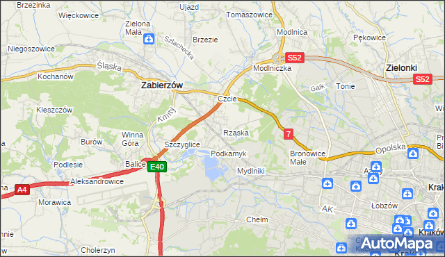 mapa Rząska, Rząska na mapie Targeo