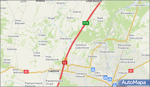 mapa Stobiecko Szlacheckie, Stobiecko Szlacheckie na mapie Targeo