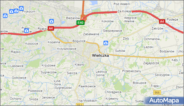 mapa Wieliczka, Wieliczka na mapie Targeo