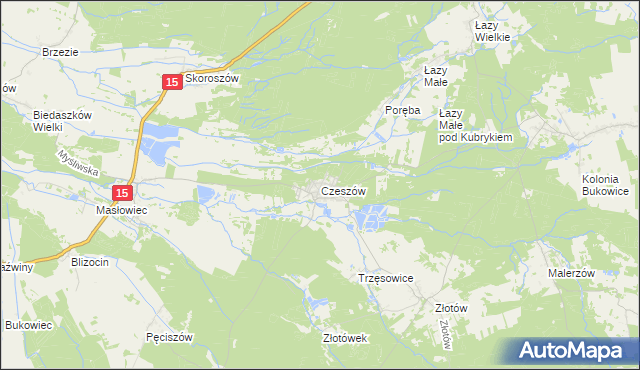 mapa Czeszów, Czeszów na mapie Targeo