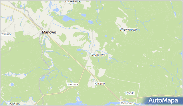 mapa Wyszewo, Wyszewo na mapie Targeo