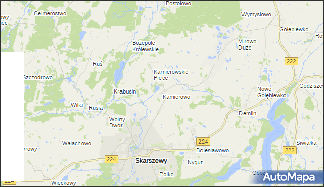 mapa Kamierowo, Kamierowo na mapie Targeo