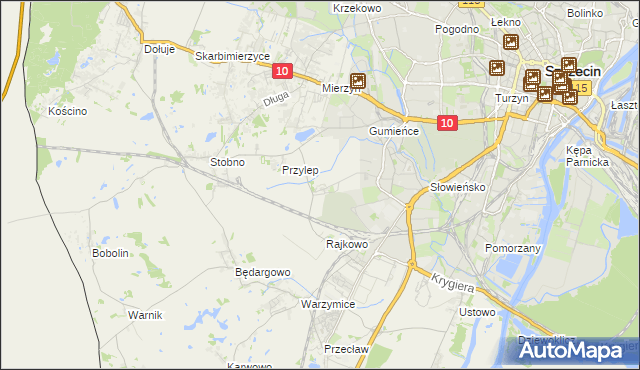 mapa Ostoja gmina Kołbaskowo, Ostoja gmina Kołbaskowo na mapie Targeo