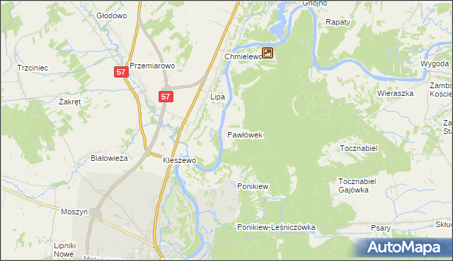mapa Pawłówek gmina Pułtusk, Pawłówek gmina Pułtusk na mapie Targeo
