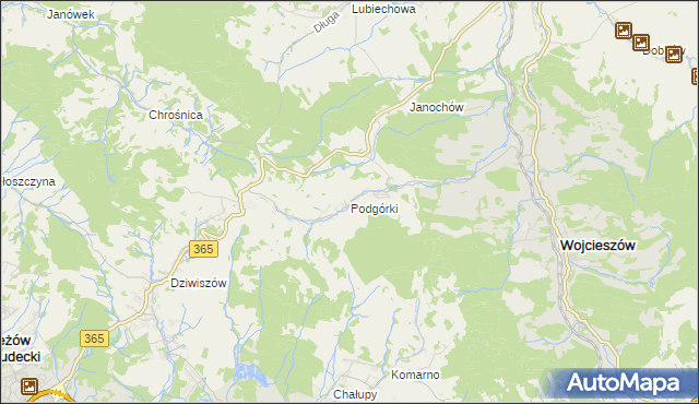 mapa Podgórki gmina Świerzawa, Podgórki gmina Świerzawa na mapie Targeo