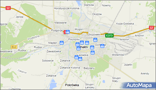 mapa Chełma, Chełm na mapie Targeo