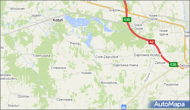 mapa Cisie-Zagrudzie, Cisie-Zagrudzie na mapie Targeo