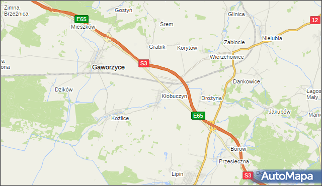 mapa Kłobuczyn, Kłobuczyn na mapie Targeo