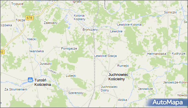 mapa Lewickie-Stacja, Lewickie-Stacja na mapie Targeo