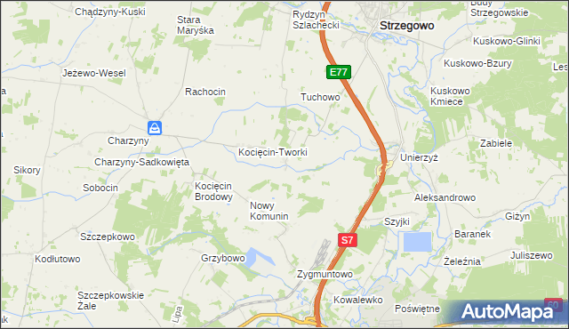 mapa Mączewo, Mączewo na mapie Targeo