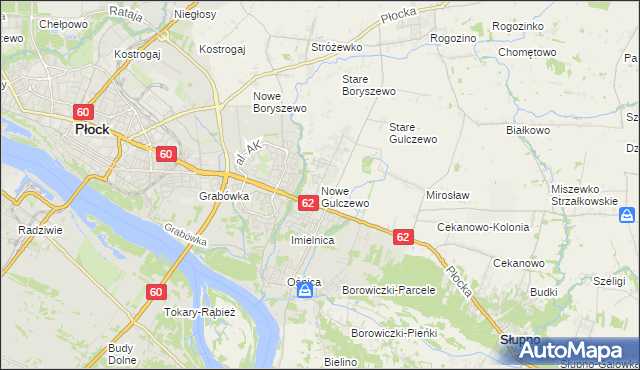 mapa Nowe Gulczewo, Nowe Gulczewo na mapie Targeo