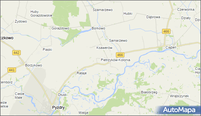 mapa Pietrzyków-Kolonia, Pietrzyków-Kolonia na mapie Targeo