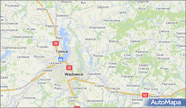 mapa Roków, Roków na mapie Targeo