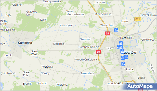 mapa Skrobów-Kolonia, Skrobów-Kolonia na mapie Targeo