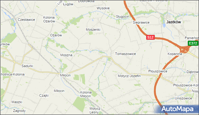 mapa Tomaszowice-Kolonia, Tomaszowice-Kolonia na mapie Targeo