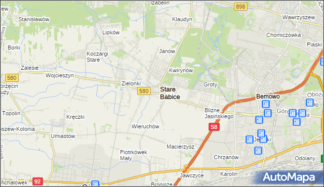 mapa Babice Nowe, Babice Nowe na mapie Targeo
