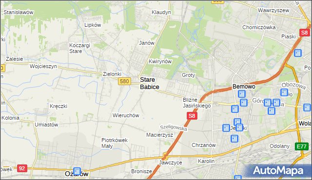 mapa Latchorzew, Latchorzew na mapie Targeo