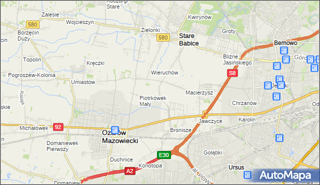 mapa Piotrkówek Duży, Piotrkówek Duży na mapie Targeo
