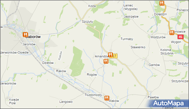 mapa Amandów, Amandów na mapie Targeo