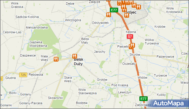mapa Anielin gmina Belsk Duży, Anielin gmina Belsk Duży na mapie Targeo