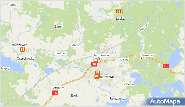 mapa Barczewski Dwór, Barczewski Dwór na mapie Targeo