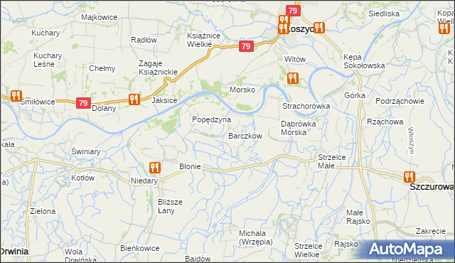 mapa Barczków, Barczków na mapie Targeo